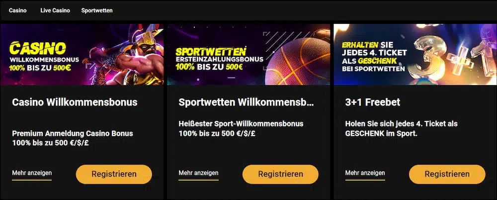 Bonus für Neu und Bestandskunden