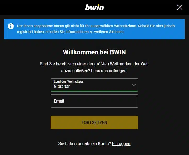 Bwin Registrieren