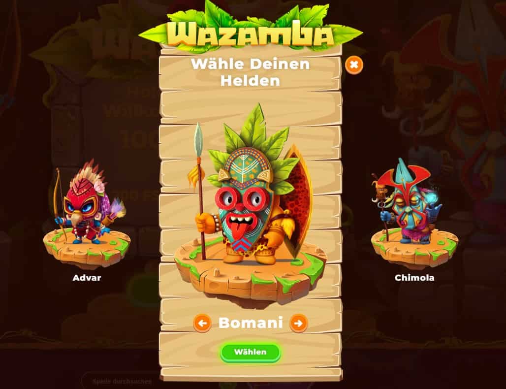 Registrierung Wazamba