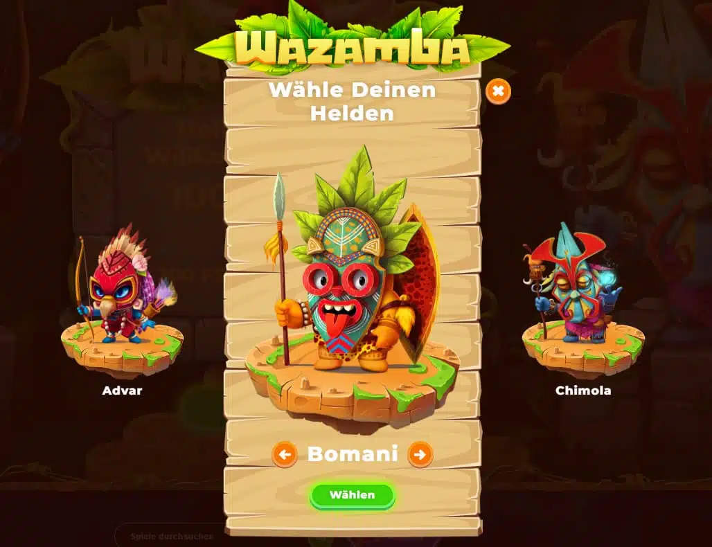 Registrierung Wazamba