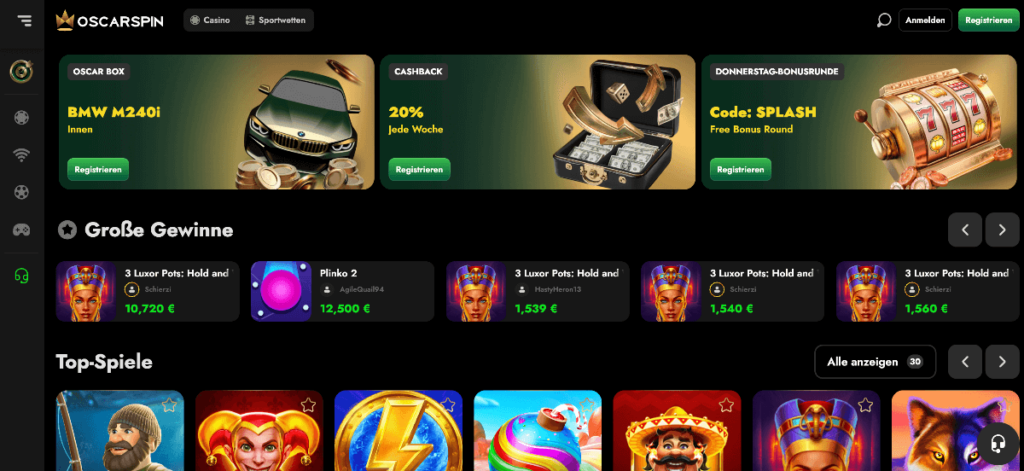 Oscarspin Homepage