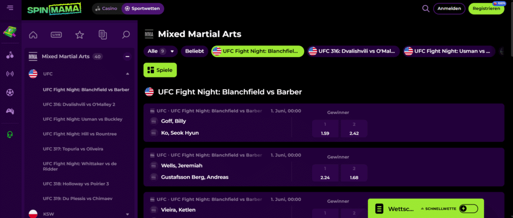 Spinmama UFC